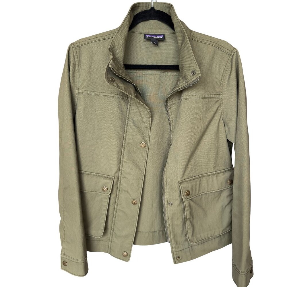 Patagonia Women’s Prairie Dusk Jacket In Fatigue Green Size Small Worn Wear